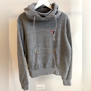 Aviator Nation Gray Hoodie with Rainbow Patch